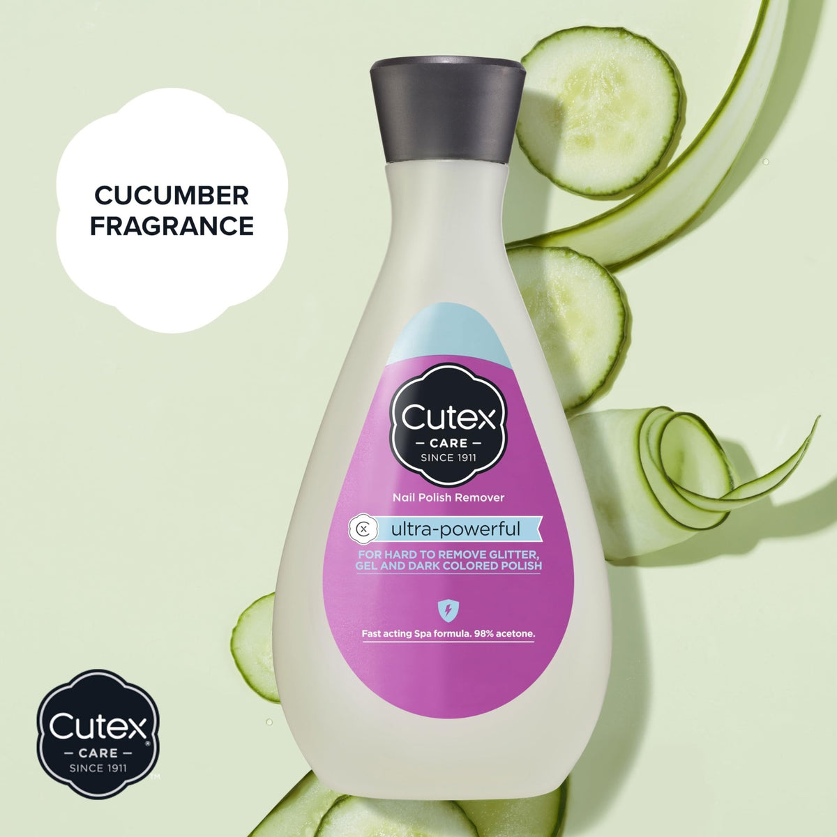 Cutex Nail Polish Remover, Strength Shield, Leaves Nails Looking Healthy, Contains Vitamins E, B5 & Hydrolyzed Silk, 6.76 Fl Oz - Jansha Store
