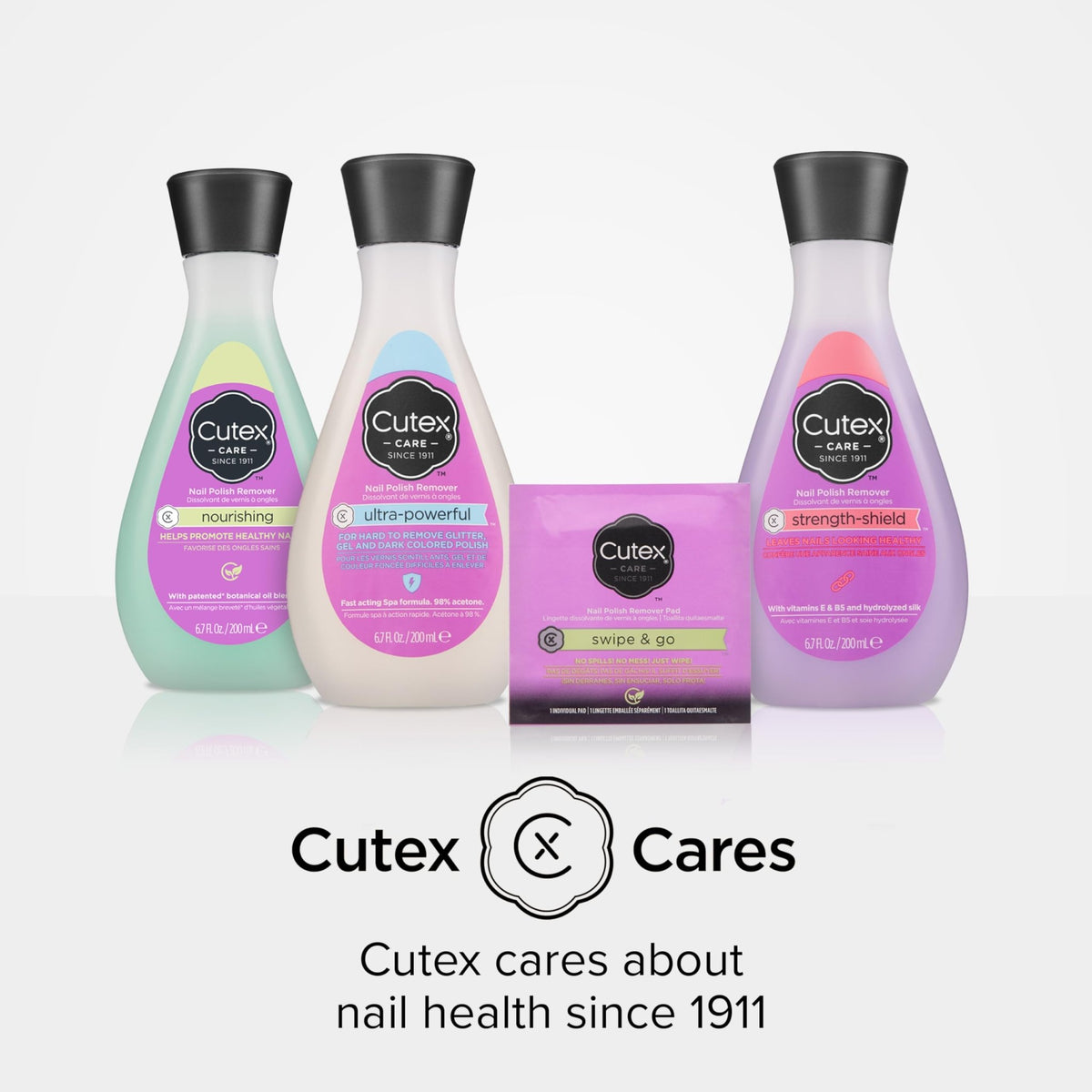 Cutex Nail Polish Remover, Strength Shield, Leaves Nails Looking Healthy, Contains Vitamins E, B5 & Hydrolyzed Silk, 6.76 Fl Oz - Jansha Store
