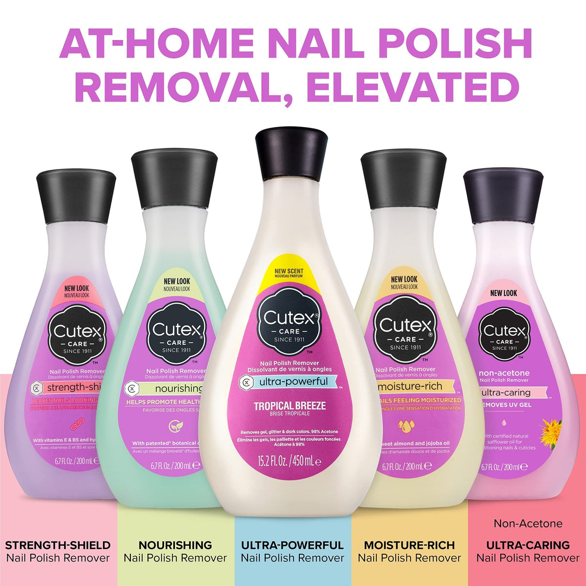 Cutex Nail Polish Remover, Strength Shield, Leaves Nails Looking Healthy, Contains Vitamins E, B5 & Hydrolyzed Silk, 6.76 Fl Oz - Jansha Store