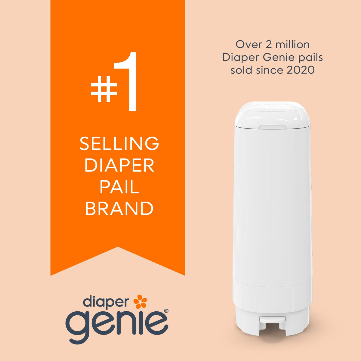 Diaper Genie Easy Roll Refill | 18 Bags Per Refill | Holds Up to 846 Newborn Diapers | Odor Control | Diaper Pail Refill Bags | Fits Diaper Genie Signature & Platinum Pails, Packaging may vary - Jansha Store
