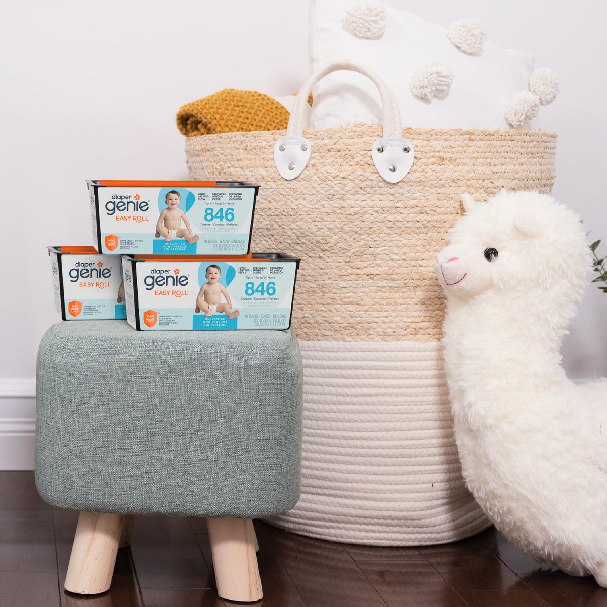 Diaper Genie Easy Roll Refill | 18 Bags Per Refill | Holds Up to 846 Newborn Diapers | Odor Control | Diaper Pail Refill Bags | Fits Diaper Genie Signature & Platinum Pails, Packaging may vary - Jansha Store