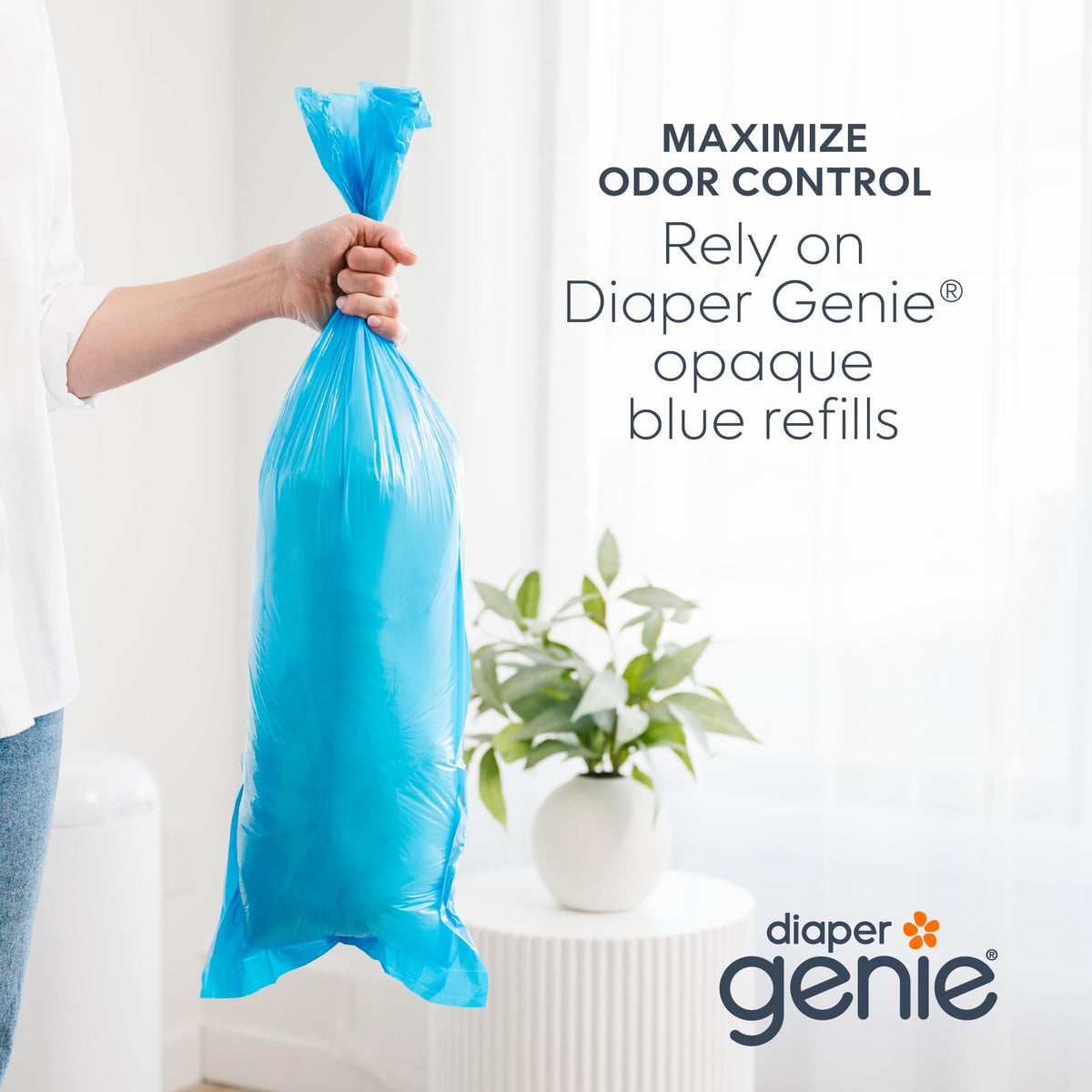Diaper Genie Easy Roll Refill | 18 Bags Per Refill | Holds Up to 846 Newborn Diapers | Odor Control | Diaper Pail Refill Bags | Fits Diaper Genie Signature & Platinum Pails, Packaging may vary - Jansha Store