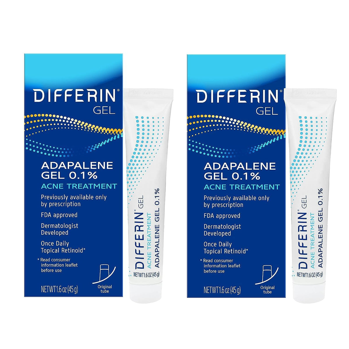Differin Acne Retinoid Treatment Gel, 0.1% Adapalene, 15g Tube - Jansha Store