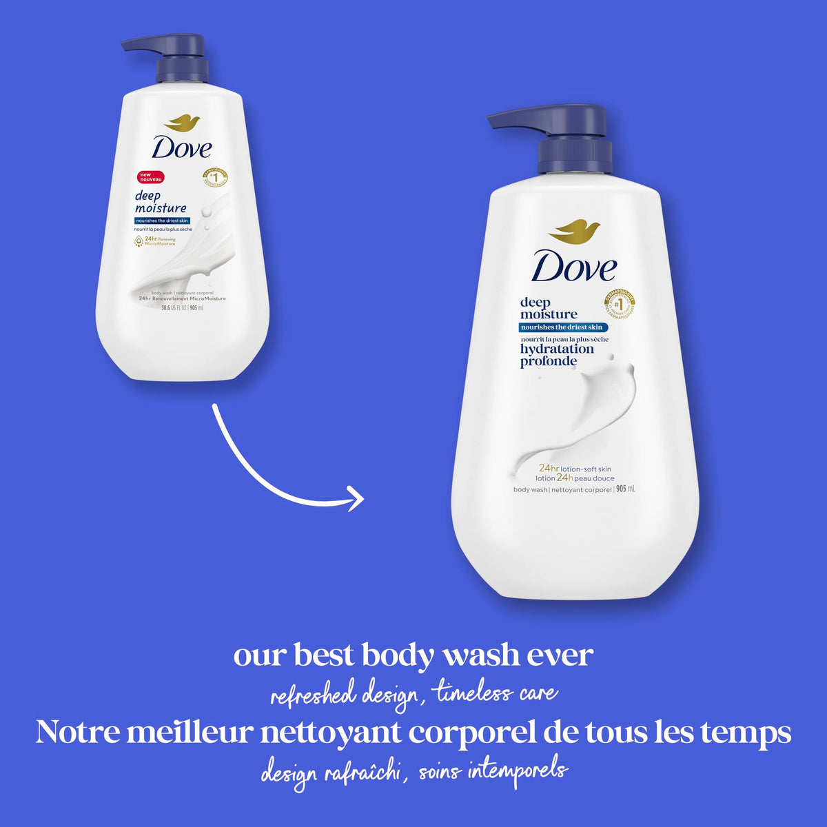 Dove Deep Moisture Body Wash, 30.6 oz Pump, Sulfate Free - Jansha Store