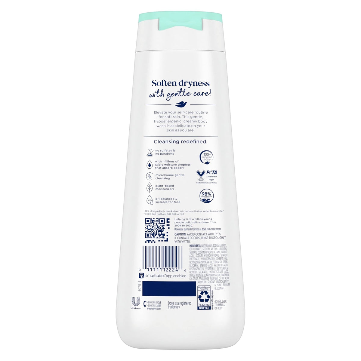 Dove Sensitive Skin Body Wash, 24hr Lotion-Soft Skin, 30.6 oz - Jansha Store