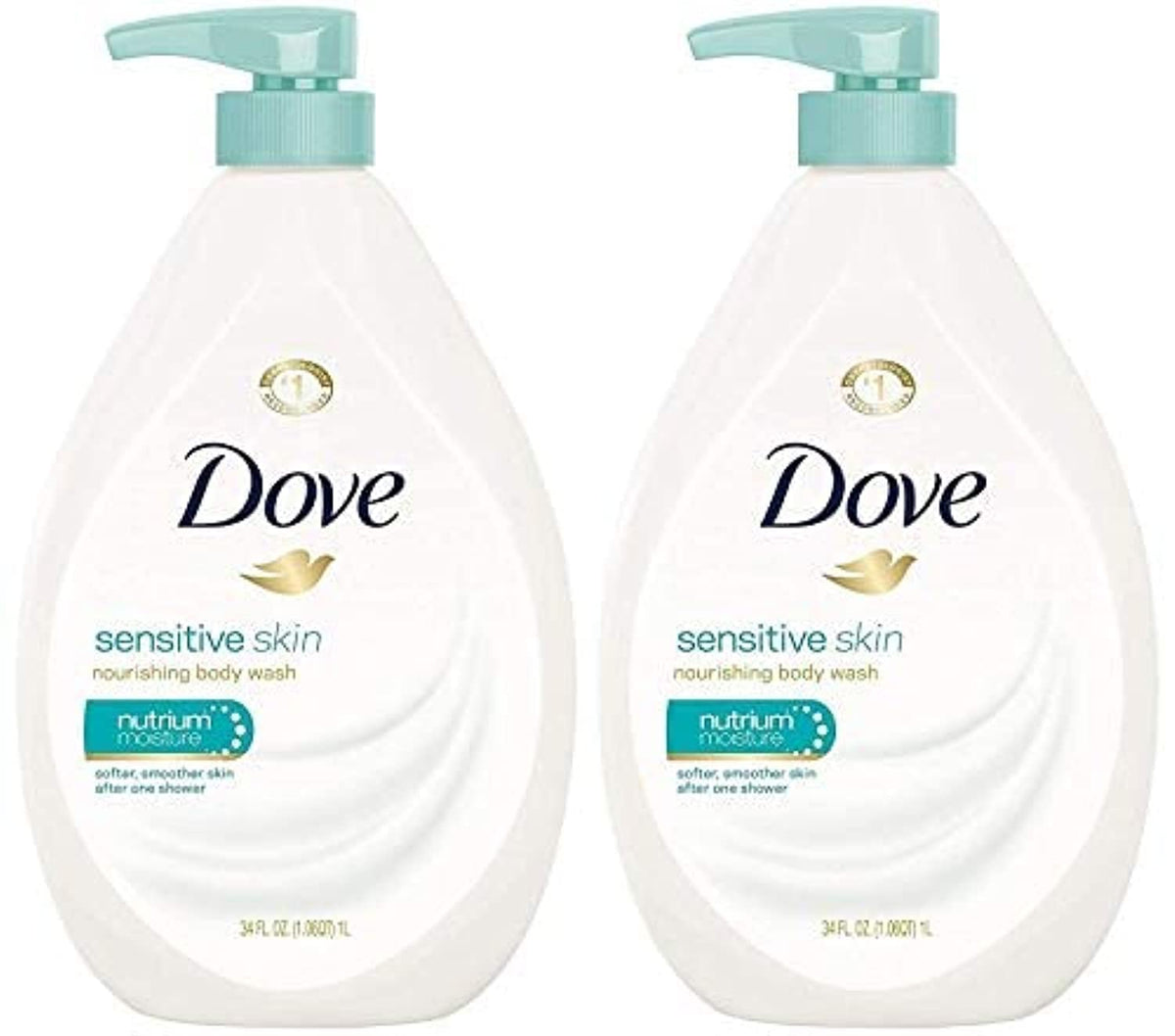 Dove Sensitive Skin Body Wash, 24hr Lotion-Soft Skin, 30.6 oz - Jansha Store