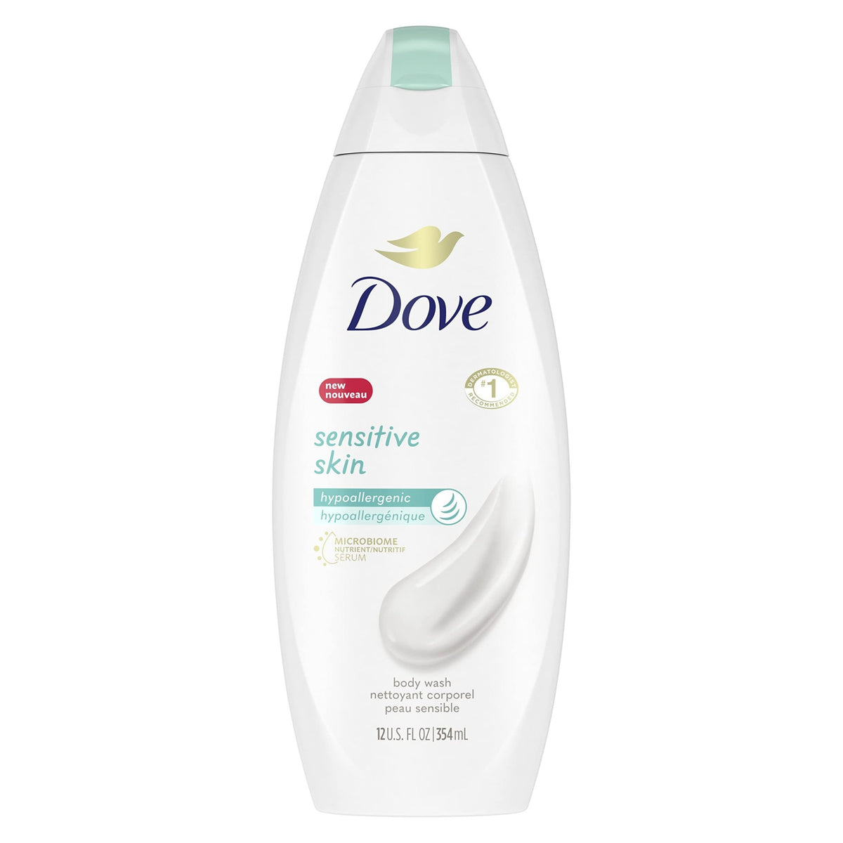 Dove Sensitive Skin Body Wash, 24hr Lotion-Soft Skin, 30.6 oz - Jansha Store