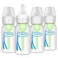 Dr. Brown's Anti-Colic Options+ Narrow Baby Bottle, Clear, 4 oz, 4-Pack - Jansha Store