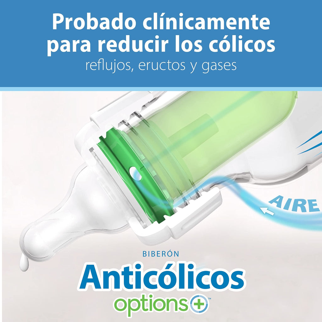 Dr. Brown's Anti-Colic Options+ Narrow Baby Bottle, Clear, 4 oz, 4-Pack - Jansha Store
