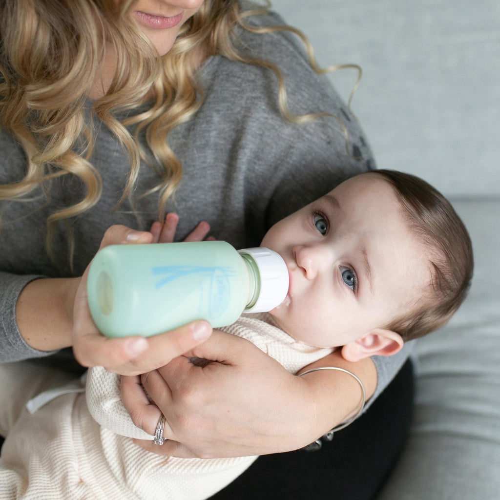 Dr. Brown's Anti-Colic Options+ Narrow Glass Baby Bottle, 8 oz/250 mL, with Level 1 Slow Flow Nipple, BPA-Free, 0m+, 1 Pack - Jansha Store