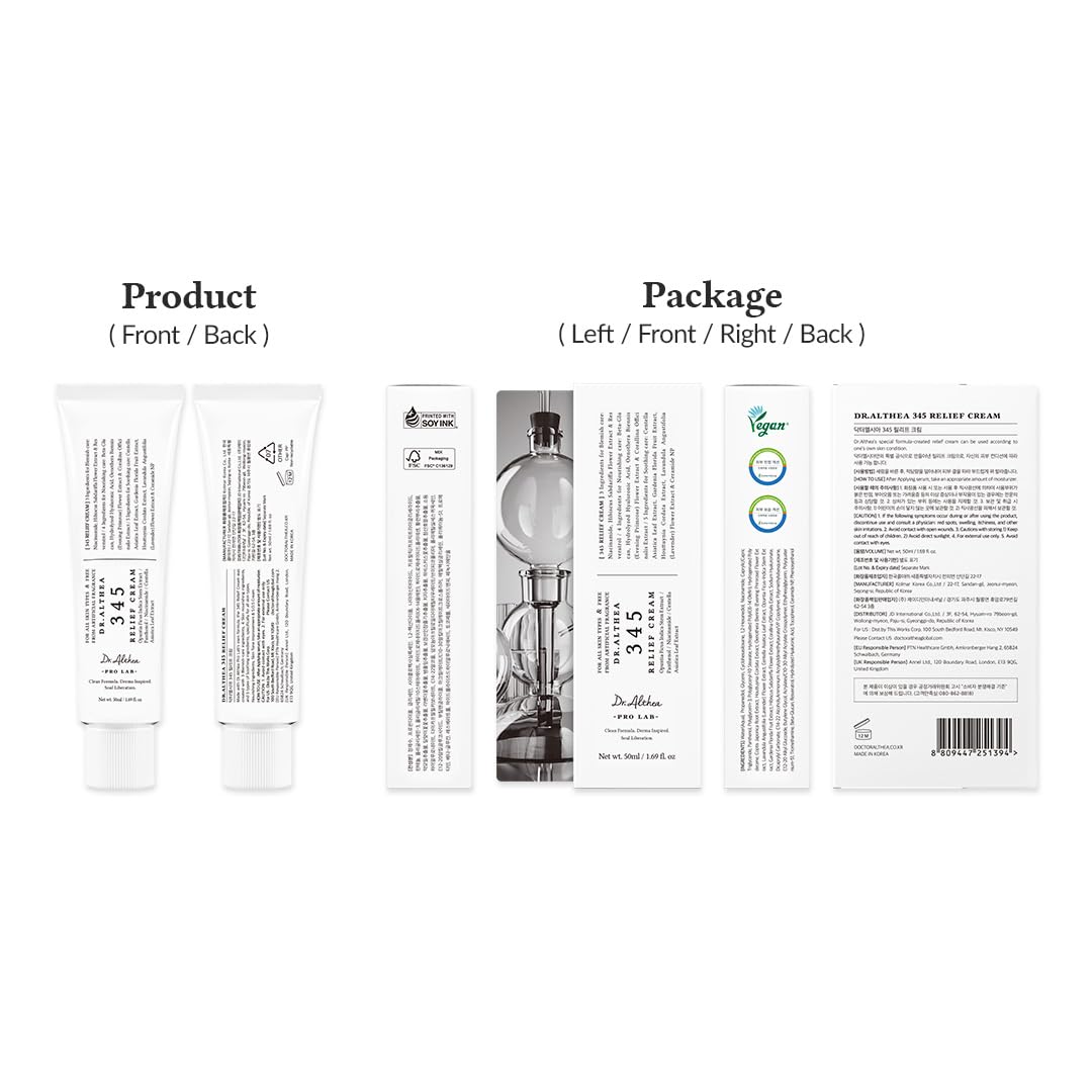Dr.Althea 345 Relief Cream, 1.69 Fl Oz (Ver.2 - Pack of 2) - Jansha Store