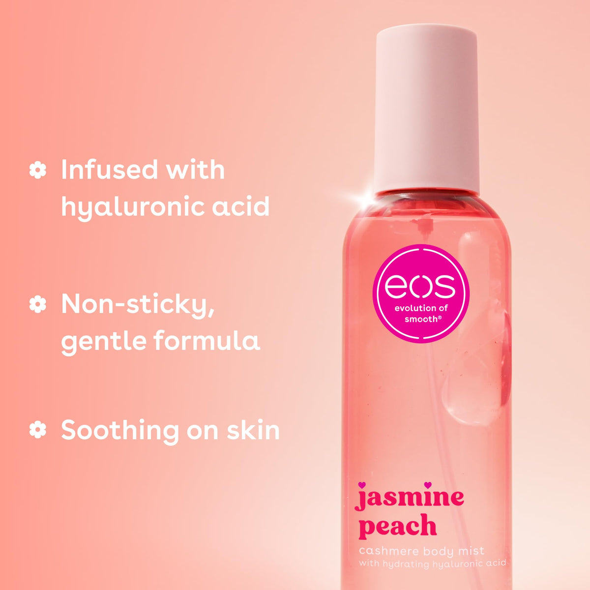 eos Cashmere Body Mist, Toasted Marshmallow, Toasted Vanilla, Sweet Marshmallow, Hair Mist, Body Spray for Women Moisturizing, Hyaluronic Acid, Vanilla Body Spray, Vegan, Cruelty-free, 6 fl oz - Jansha Store