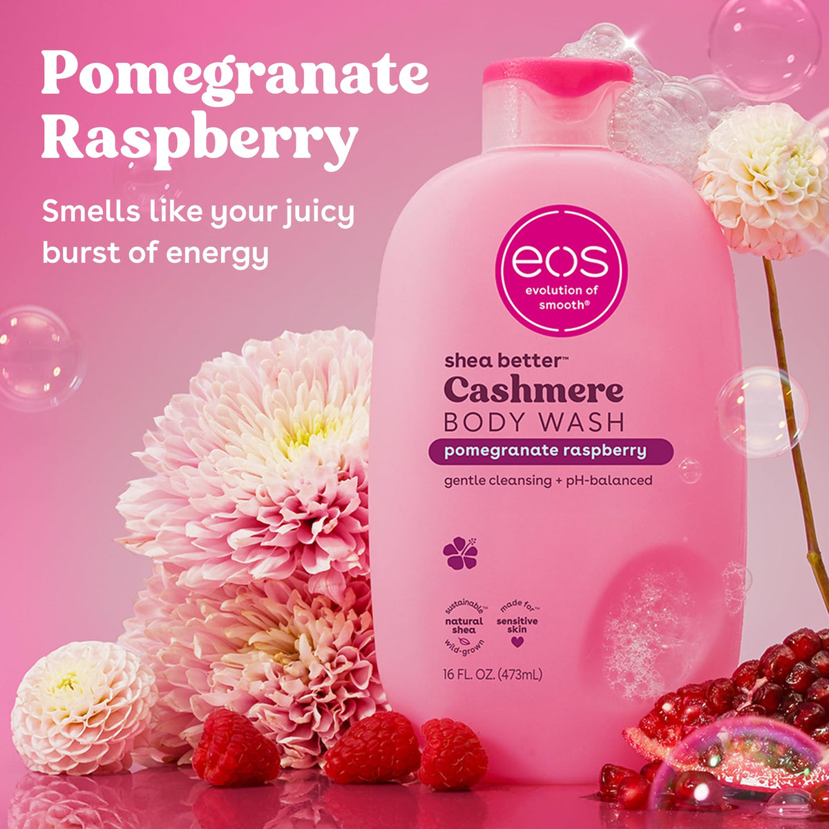 eos Cashmere Body Wash- Vanilla Cashmere, Creamy Gel with Shea Butter, 16 fl oz - Jansha Store
