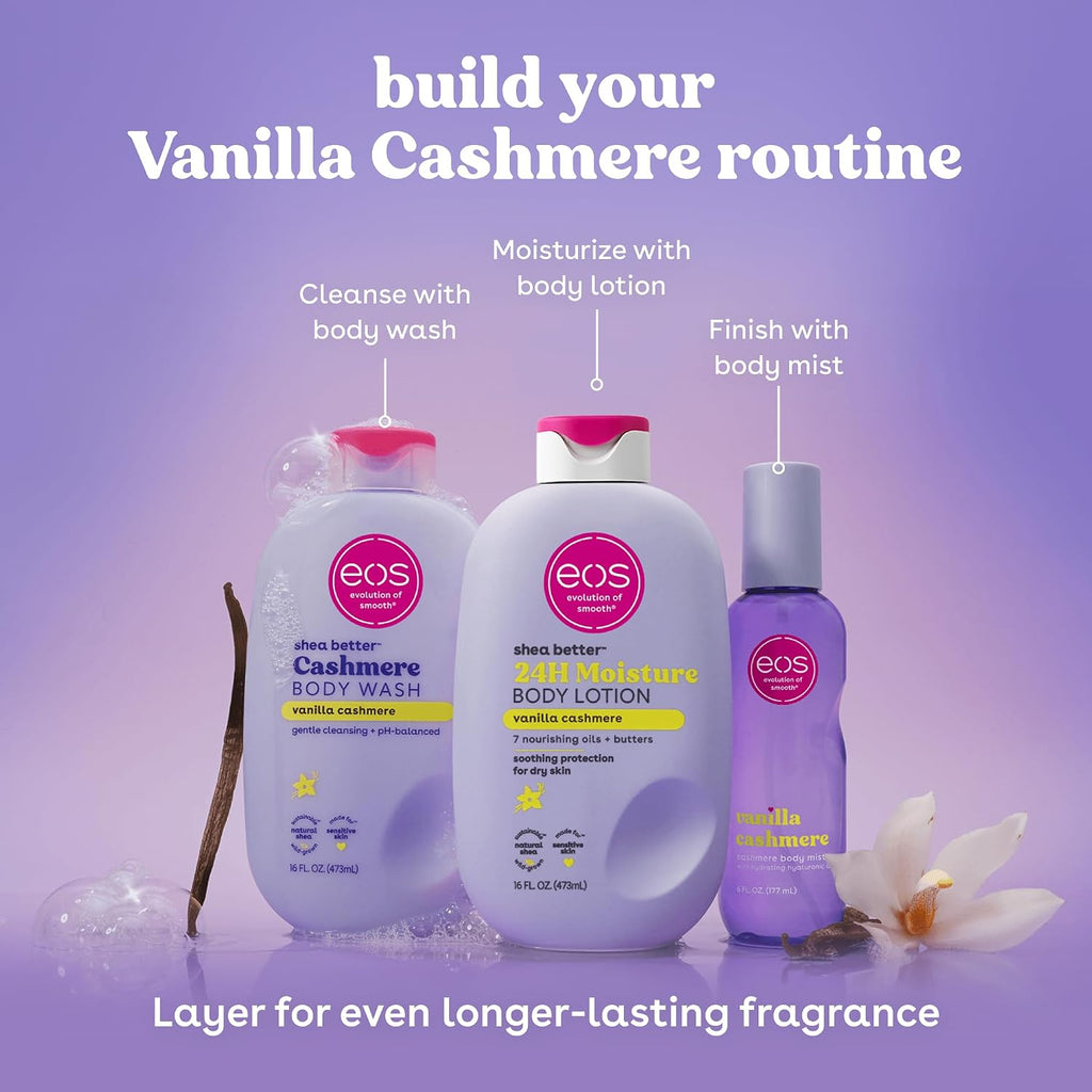 eos Cashmere Body Wash- Vanilla Cashmere, Creamy Gel with Shea Butter, 16 fl oz - Jansha Store