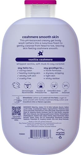 eos Cashmere Body Wash- Vanilla Cashmere, Creamy Gel with Shea Butter, 16 fl oz - Jansha Store