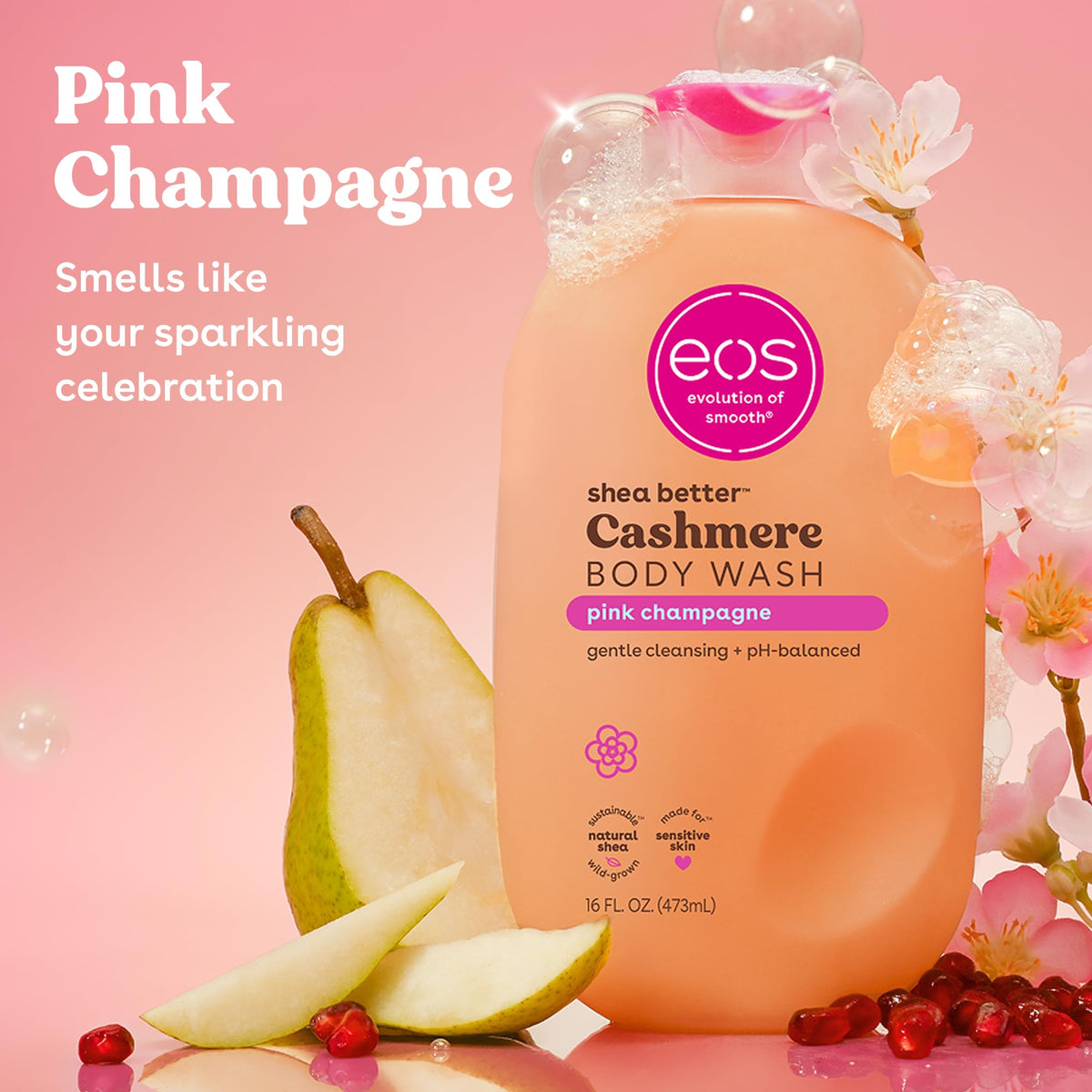 eos Cashmere Body Wash- Vanilla Cashmere, Creamy Gel with Shea Butter, 16 fl oz - Jansha Store