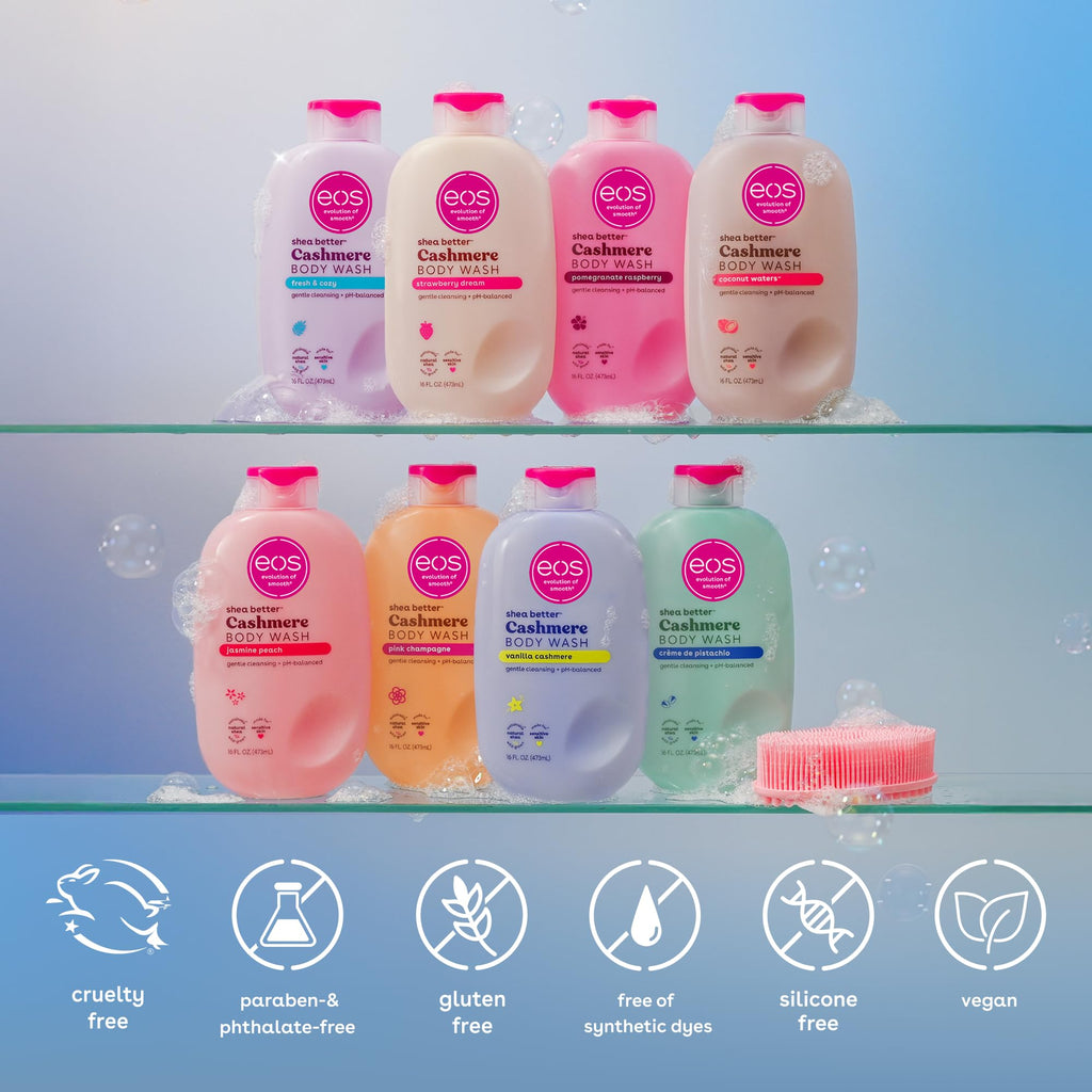 eos Cashmere Body Wash- Vanilla Cashmere, Creamy Gel with Shea Butter, 16 fl oz - Jansha Store