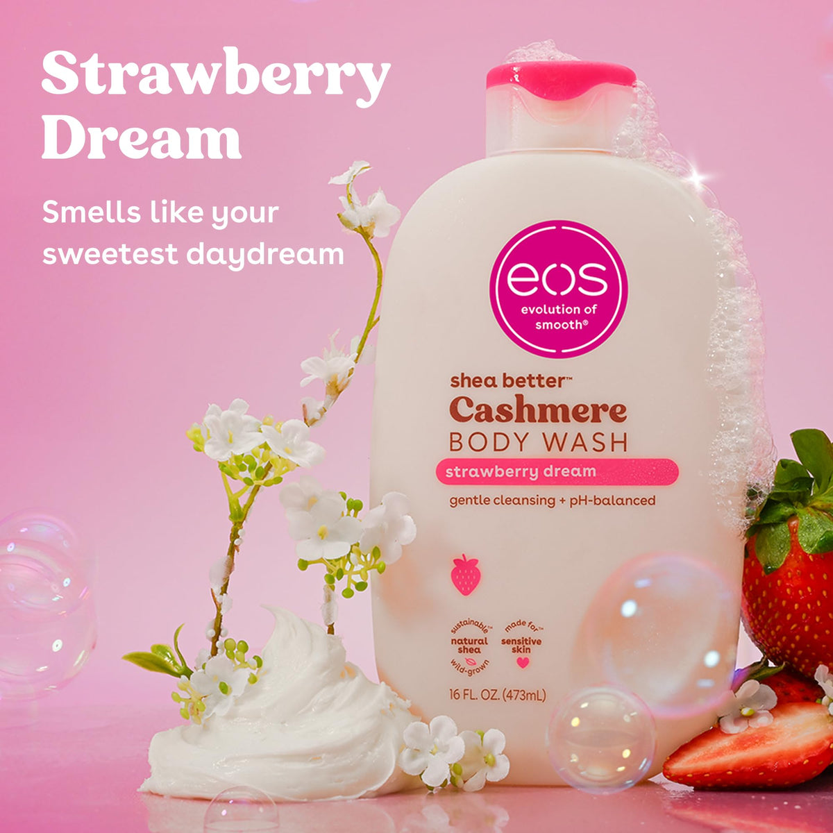 eos Cashmere Body Wash- Vanilla Cashmere, Creamy Gel with Shea Butter, 16 fl oz - Jansha Store