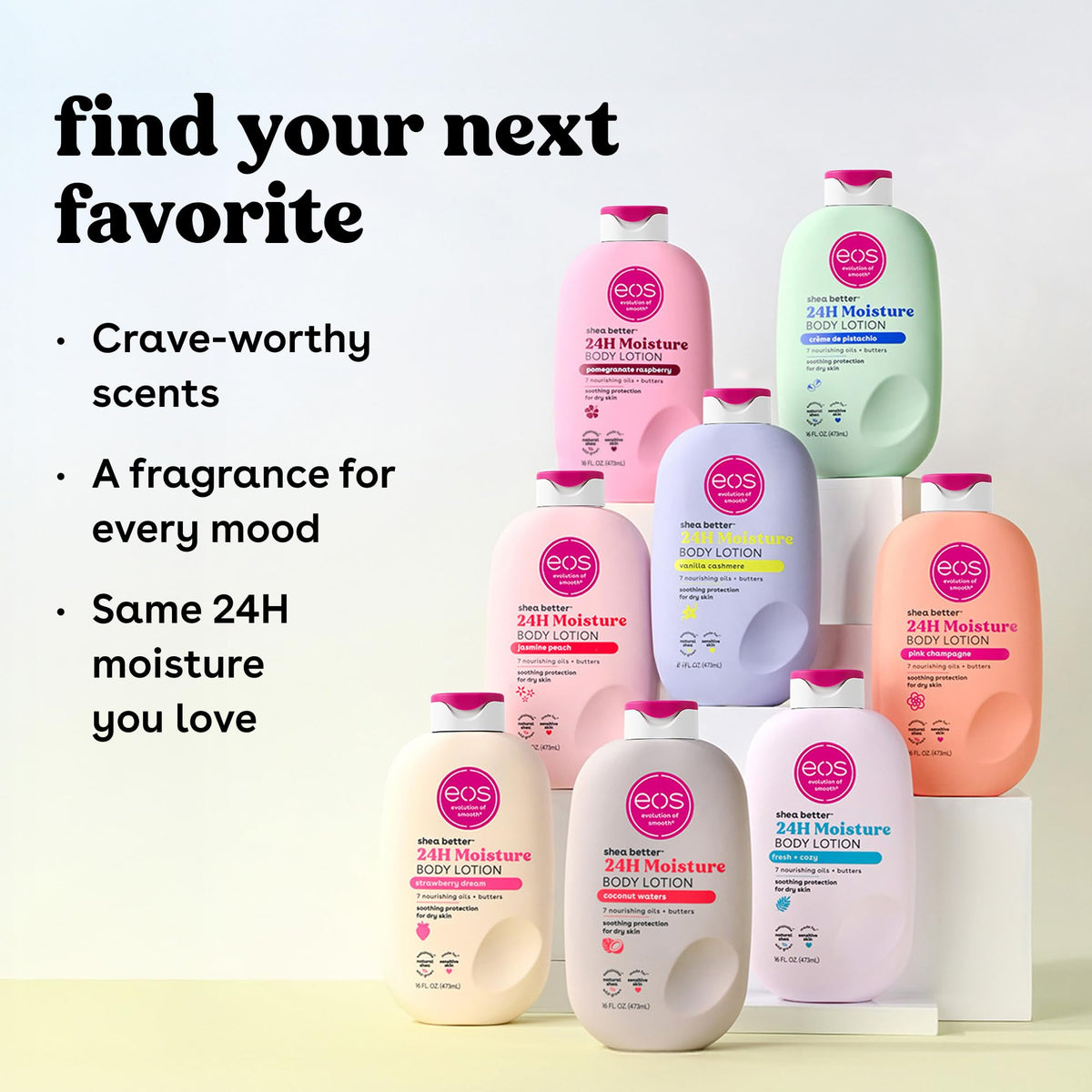 eos Shea Better Body Lotion- Vanilla Cashmere, 24-Hour Moisture, 16 fl oz - Jansha Store