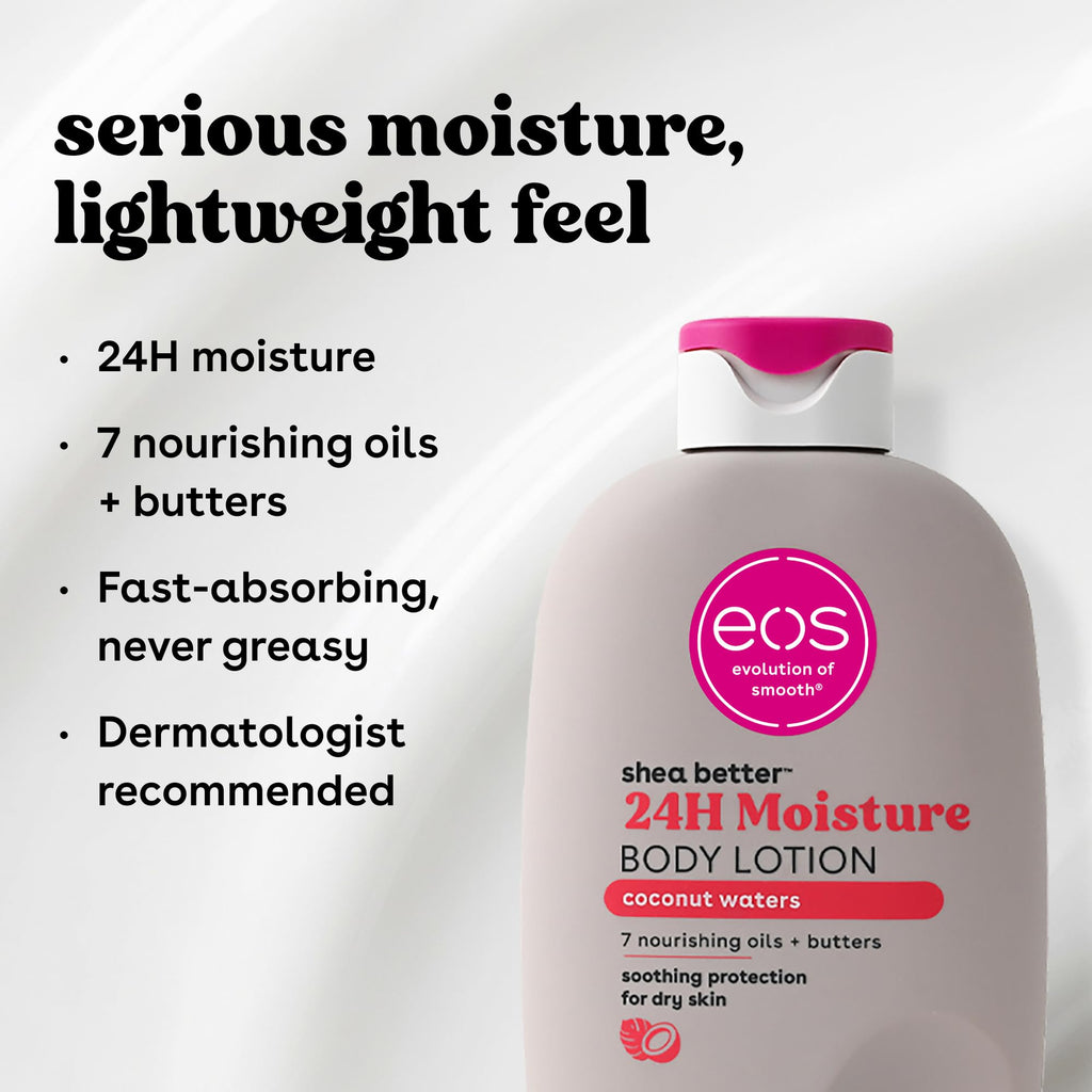 eos Shea Better Body Lotion- Vanilla Cashmere, 24-Hour Moisture, 16 fl oz - Jansha Store