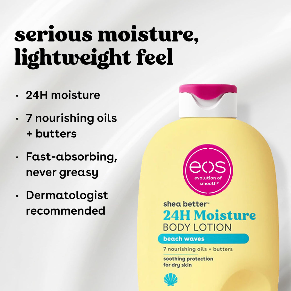 eos Shea Better Body Lotion- Vanilla Cashmere, 24-Hour Moisture, 16 fl oz - Jansha Store