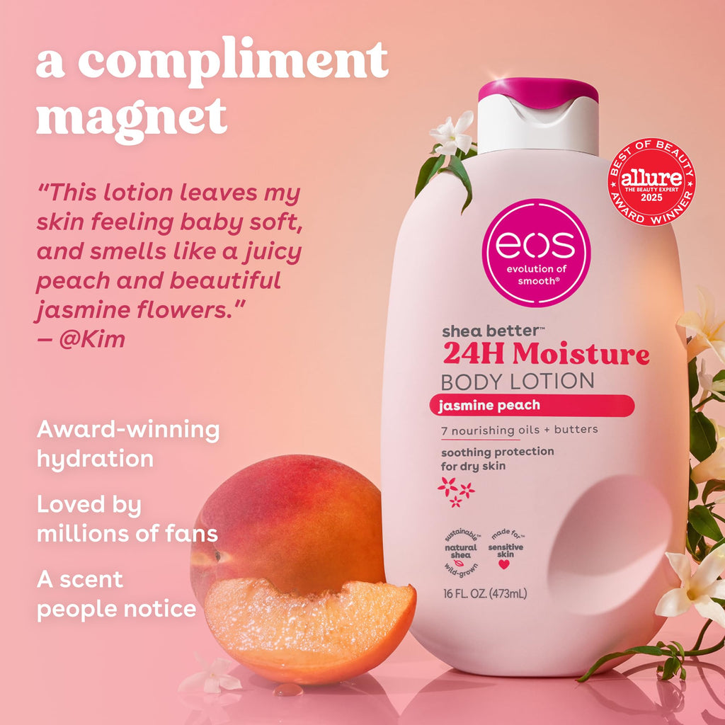 eos Shea Better Body Lotion- Vanilla Cashmere, 24-Hour Moisture, 16 fl oz - Jansha Store