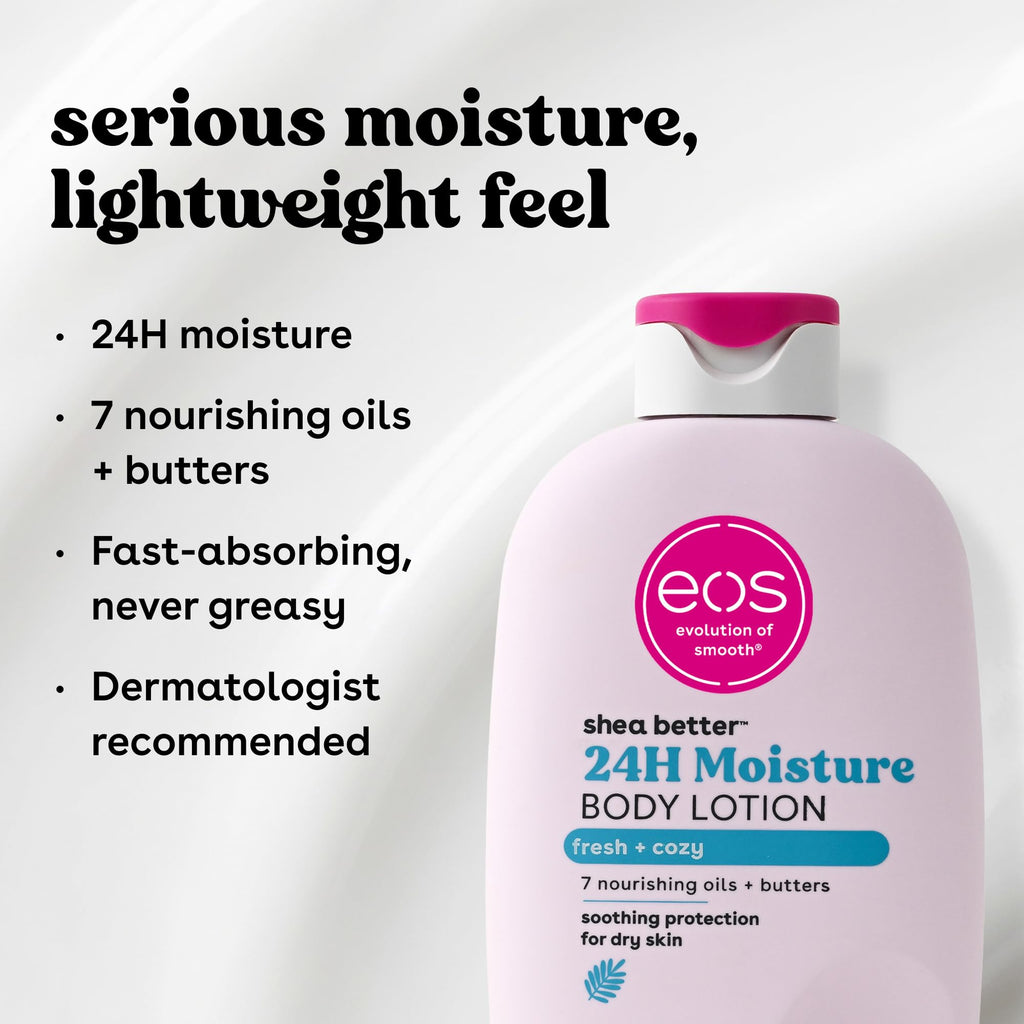 eos Shea Better Body Lotion- Vanilla Cashmere, 24-Hour Moisture, 16 fl oz - Jansha Store