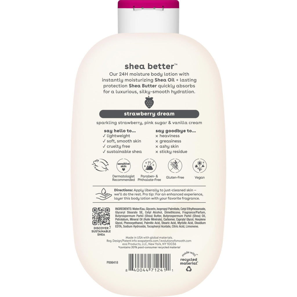 eos Shea Better Body Lotion- Vanilla Cashmere, 24-Hour Moisture, 16 fl oz - Jansha Store