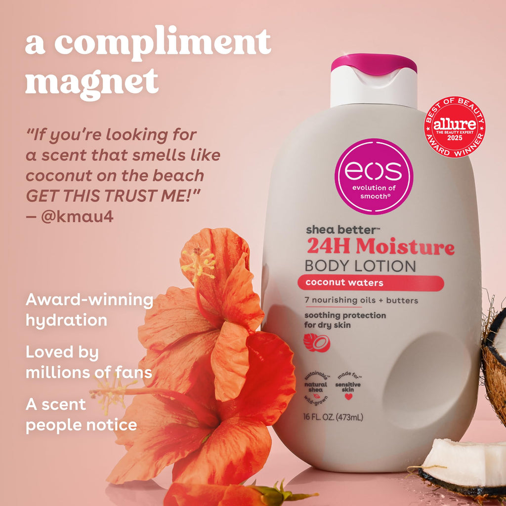 eos Shea Better Body Lotion- Vanilla Cashmere, 24-Hour Moisture, 16 fl oz - Jansha Store