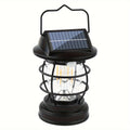 Black Solar Powered LED Camping Light-0