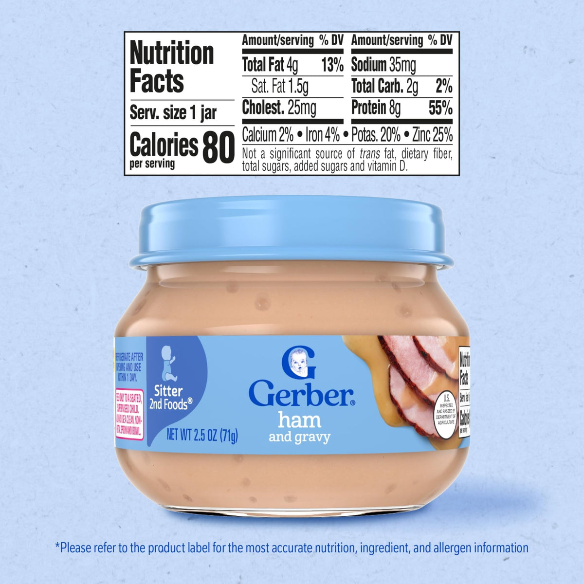 Gerber Stage 2 Chicken and Gravy Baby Food, 2.5 Oz, 10 Pack - Jansha Store