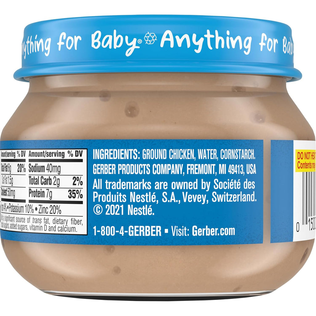 Gerber Stage 2 Chicken and Gravy Baby Food, 2.5 Oz, 10 Pack - Jansha Store