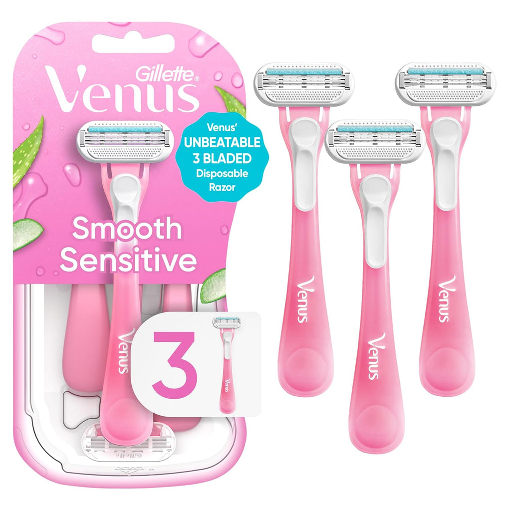 Gillette Venus Sensitive Women's Disposable Razors - Single Package of 3 Razors - Jansha Store