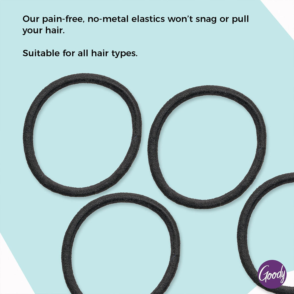 Goody Ouchless Elastic Hair Ties, 30 Ct, Brown, 4MM Rubber Bands, Pain-Free - Jansha Store
