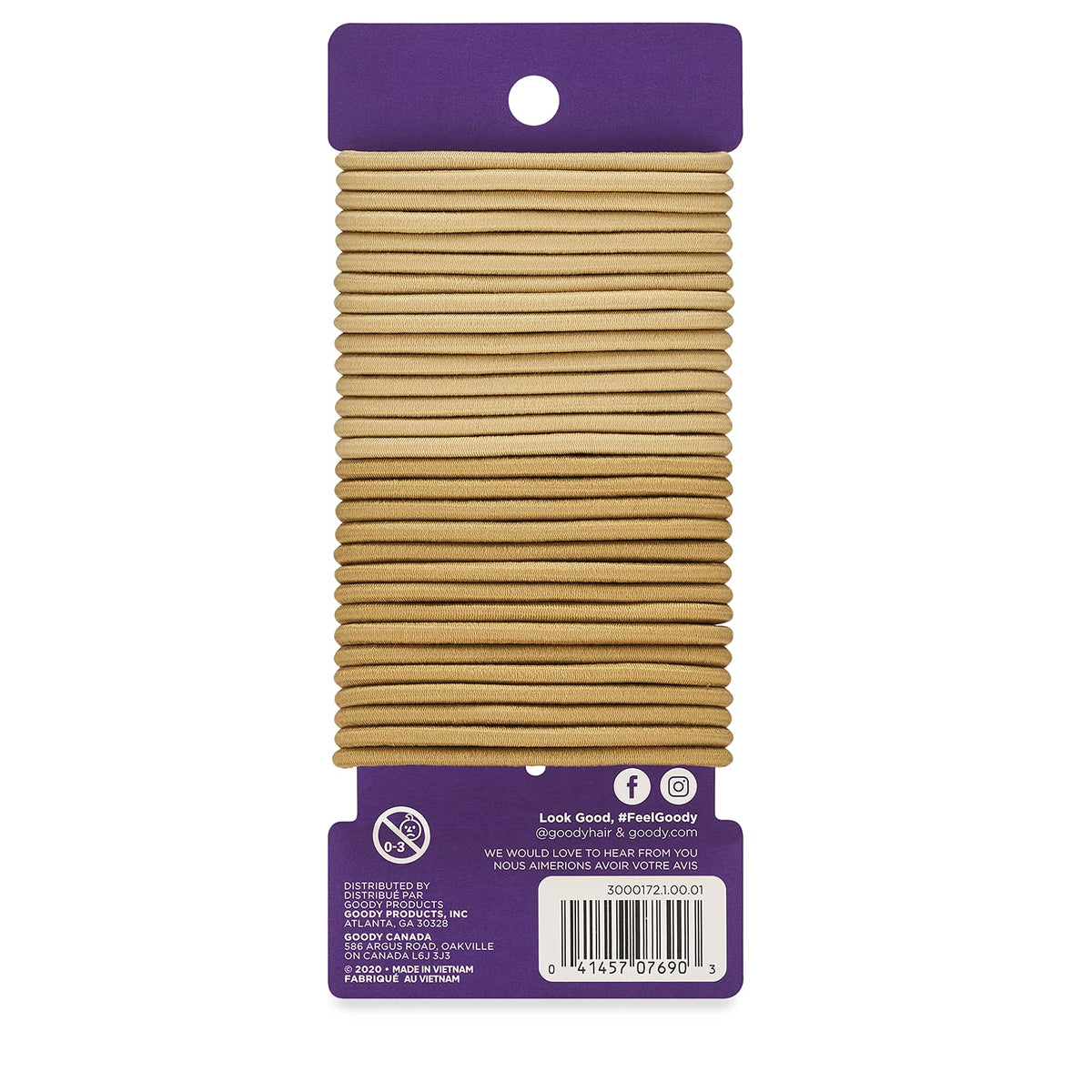 Goody Ouchless Elastic Hair Ties, 30 Ct, Brown, 4MM Rubber Bands, Pain-Free - Jansha Store