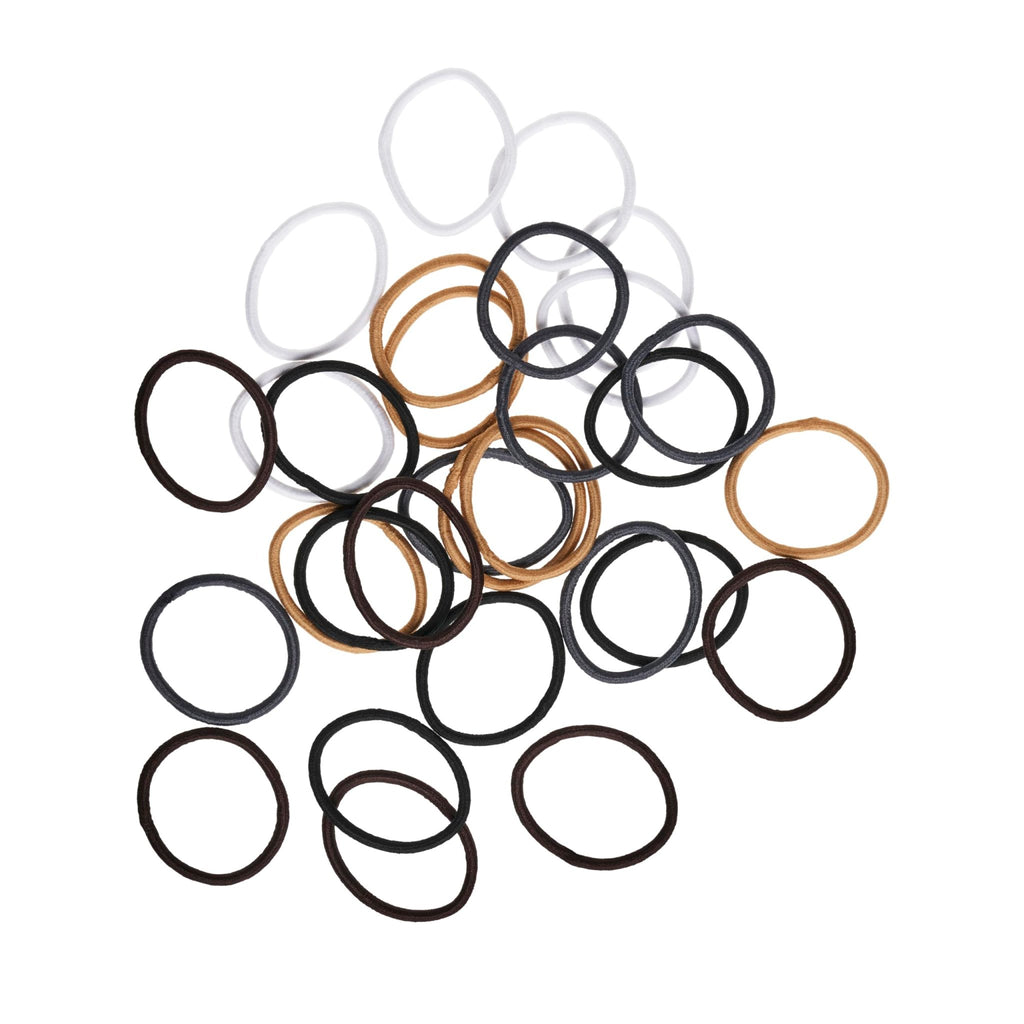 Goody Ouchless Elastic Hair Ties, 30 Ct, Brown, 4MM Rubber Bands, Pain-Free - Jansha Store