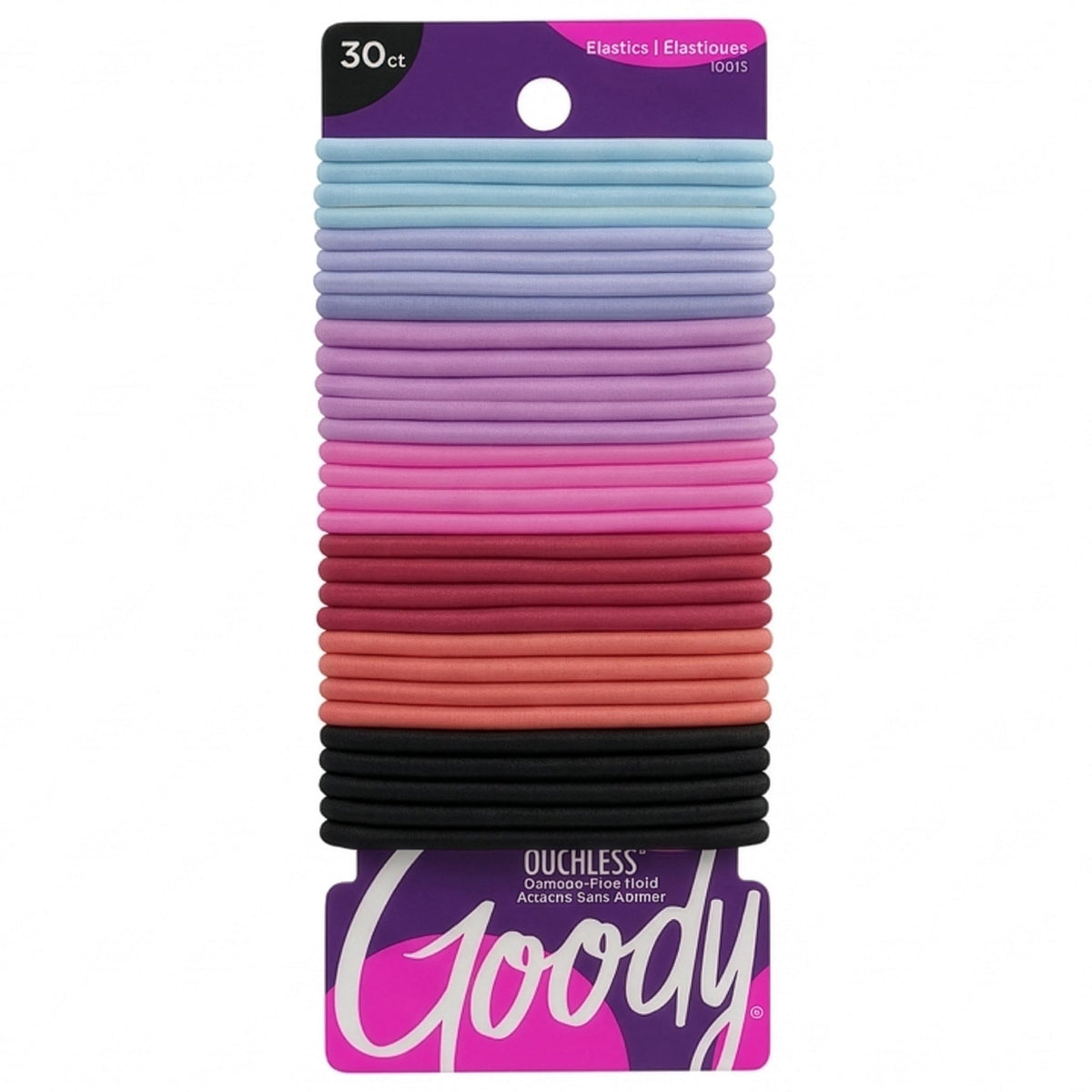 Goody Ouchless Elastic Hair Ties, 30 Ct, Brown, 4MM Rubber Bands, Pain-Free - Jansha Store