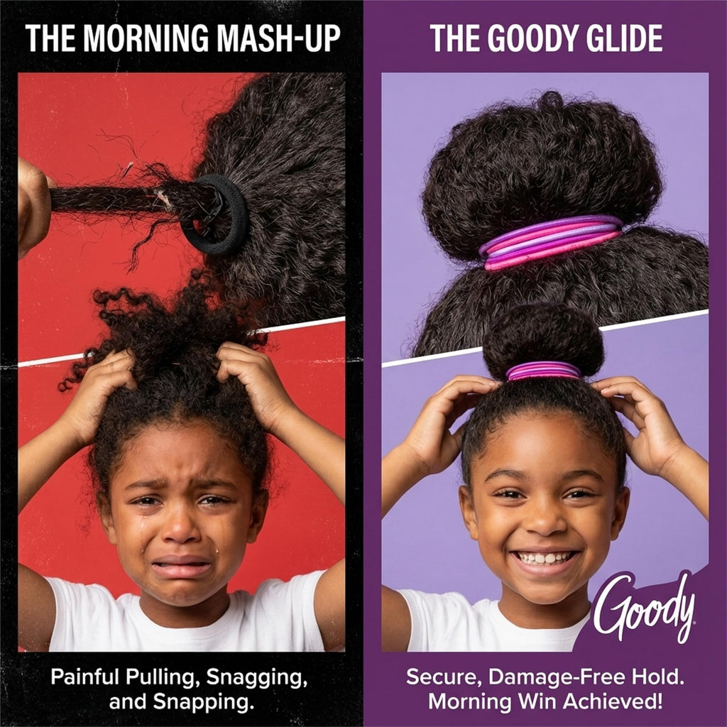 Goody Ouchless Elastic Hair Ties, 30 Ct, Brown, 4MM Rubber Bands, Pain-Free - Jansha Store