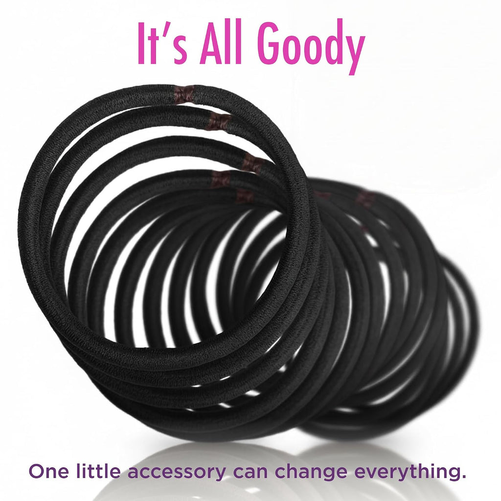 Goody Ouchless Elastic Hair Ties, 30 Ct, Brown, 4MM Rubber Bands, Pain-Free - Jansha Store