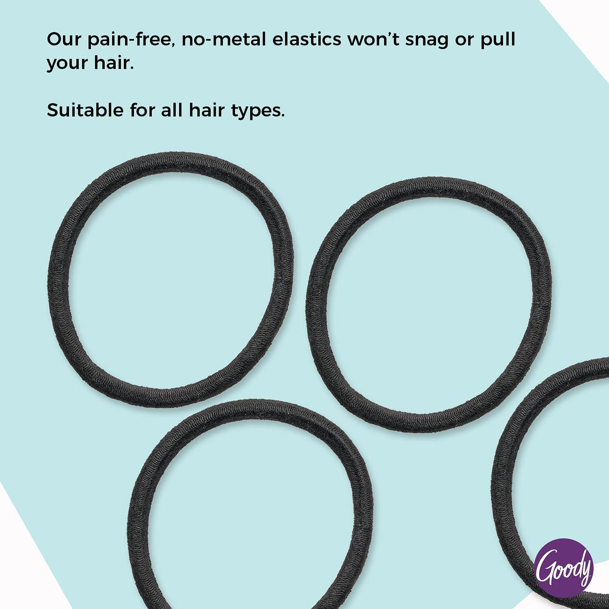 Goody Ouchless Elastic Hair Ties, 30 Ct, Brown, 4MM Rubber Bands, Pain-Free - Jansha Store