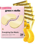 grace & stella Award Winning Eye Patches for Puffy Eyes - Birthday Gifts for Women - Under Eye Mask for Dark Circles and Undereye Bags - Gifts for Mom - Vegan Cruelty-Free Self Care (24 Pairs, Gold) - Jansha Store
