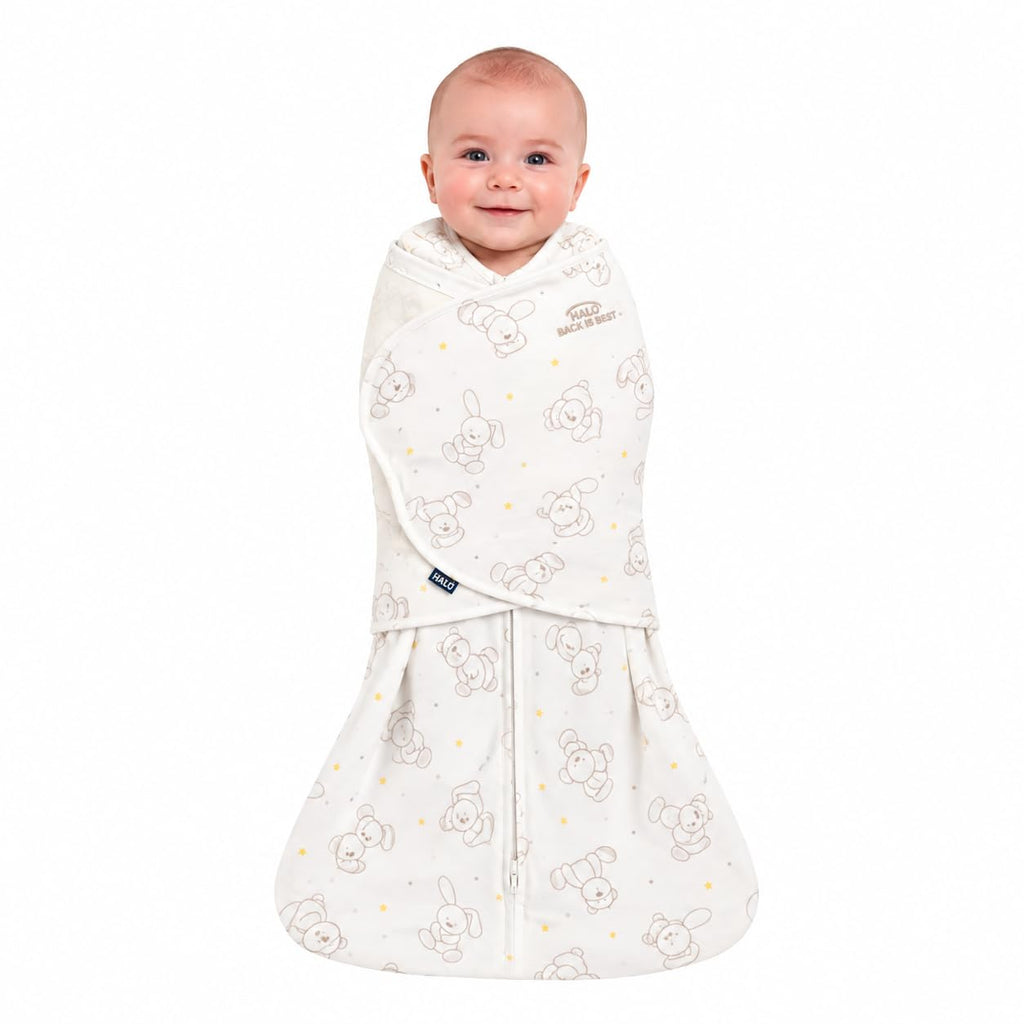HALO SleepSack Swaddle | Cotton | 1.5 TOG | 6-12 lbs |Floral Stripe - Jansha Store
