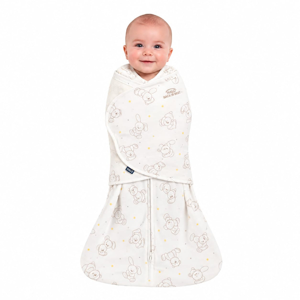 HALO SleepSack Swaddle | Cotton | 1.5 TOG | 6-12 lbs |Floral Stripe - Jansha Store
