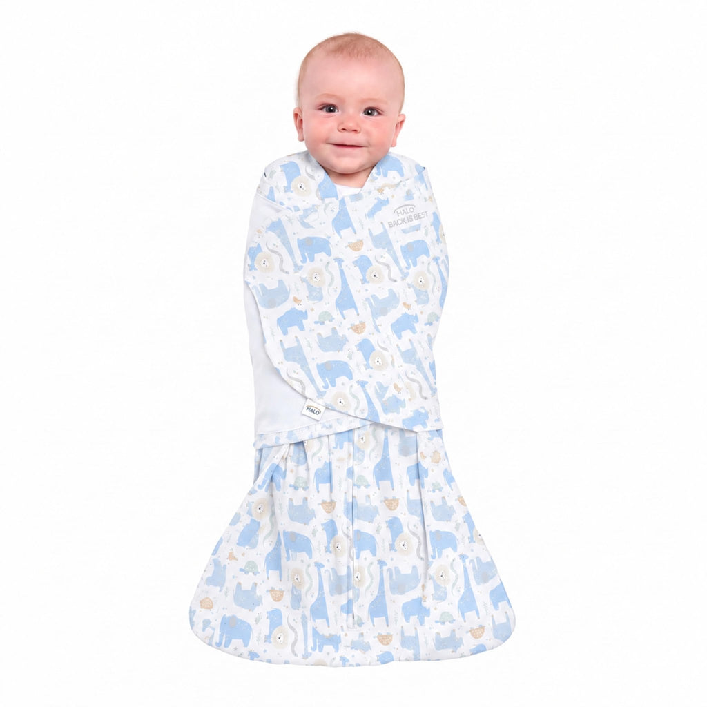 HALO SleepSack Swaddle | Cotton | 1.5 TOG | 6-12 lbs |Floral Stripe - Jansha Store