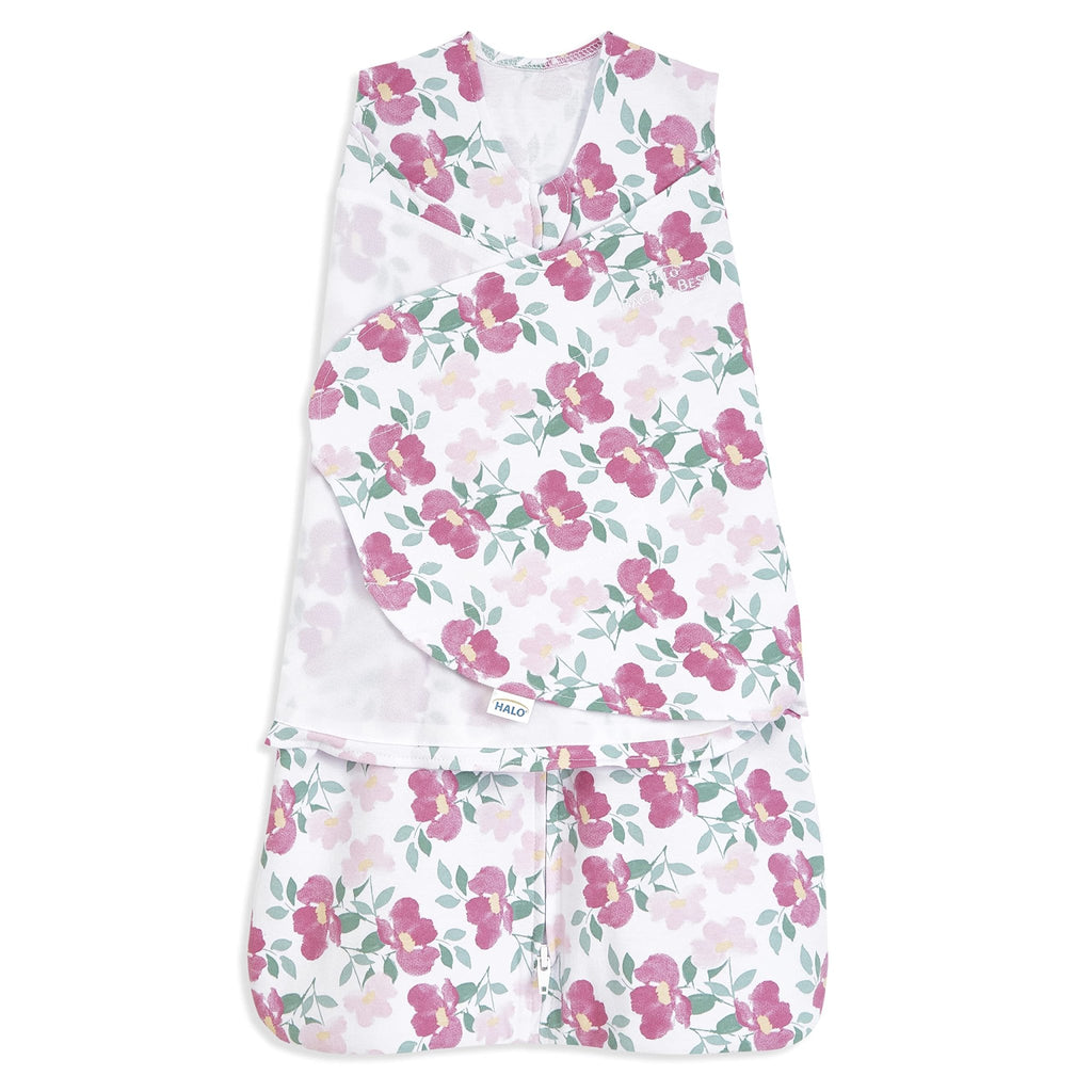 HALO SleepSack Swaddle | Cotton | 1.5 TOG | 6-12 lbs |Floral Stripe - Jansha Store