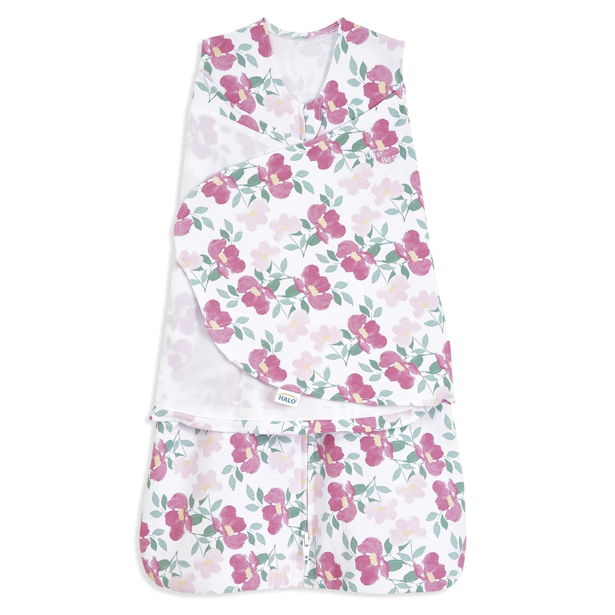 HALO SleepSack Swaddle | Cotton | 1.5 TOG | 6-12 lbs |Floral Stripe - Jansha Store