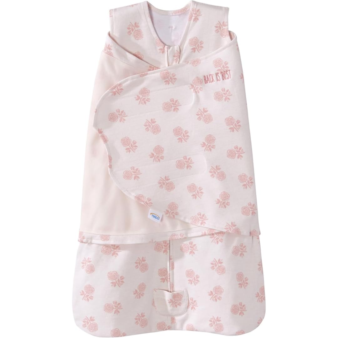 HALO SleepSack Swaddle | Cotton | 1.5 TOG | 6-12 lbs |Floral Stripe - Jansha Store