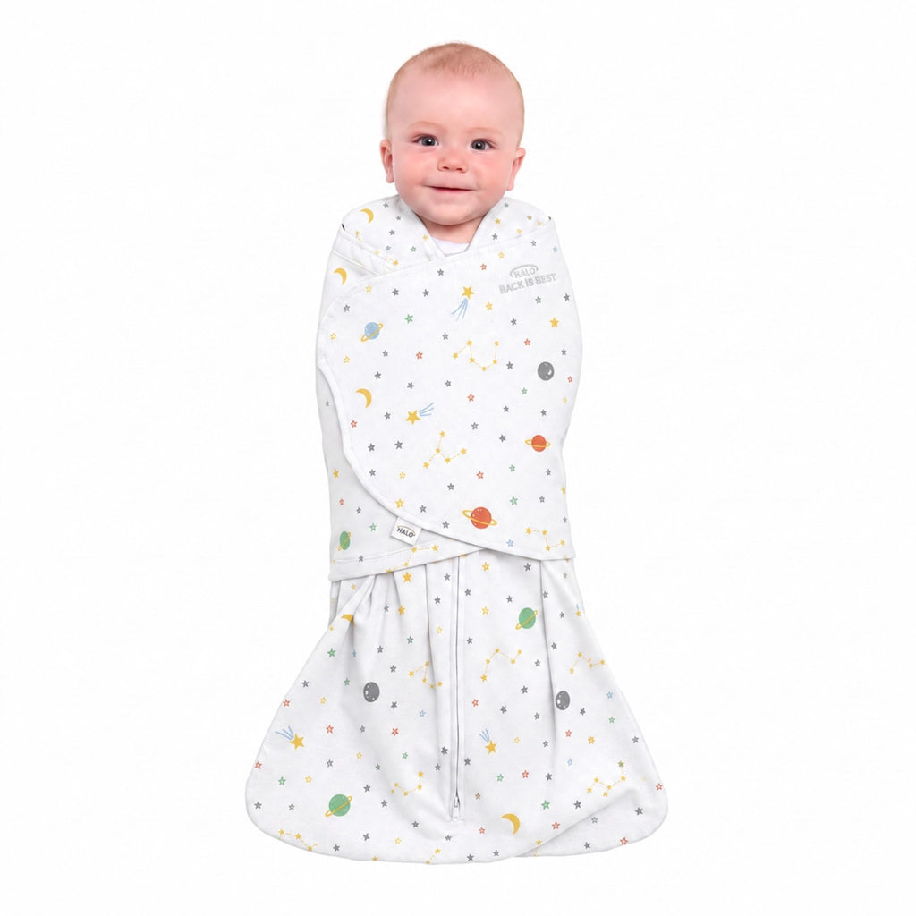 HALO SleepSack Swaddle | Cotton | 1.5 TOG | 6-12 lbs |Floral Stripe - Jansha Store