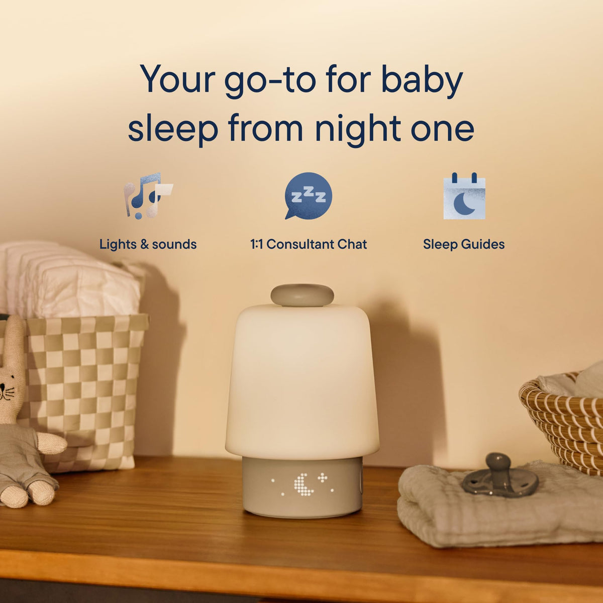 Hatch Baby Sound Machine & Night Light Routine Builder (Putty) - Jansha Store