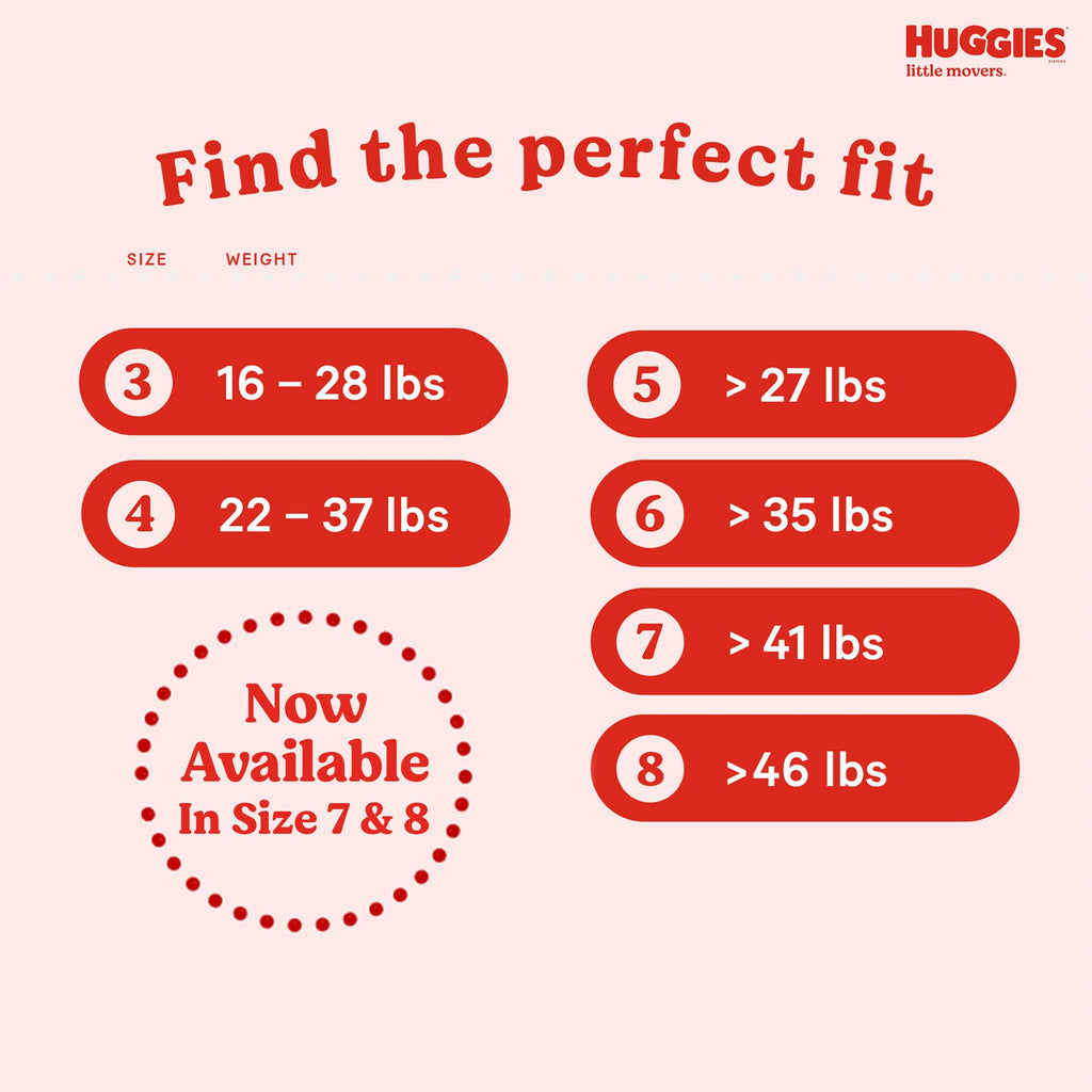 Huggies Little Movers Diapers Size 6, 108 Count (2 Packs of 54) - Jansha Store